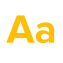 The letters Aa 