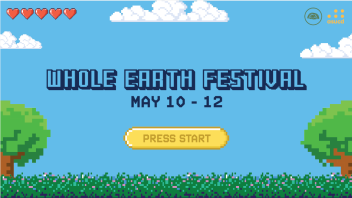 Whole Earth Festival Poster with a Super Mario Bros. Theme